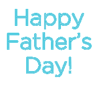 happy father 's day is written in blue on a white background