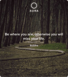 a quote from buddha is on a poster