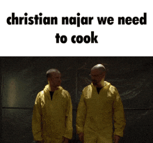 christian najar we need to cook is written on a white background
