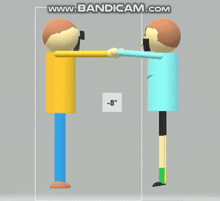 two cartoon characters are standing next to each other and the website www.bandicam.com is visible in the corner