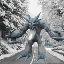 Ice Monster Snow Fright GIF - Ice Monster Snow Fright Thanks GIFs