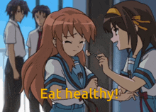 The Melancholy Of Haruhi Suzumiya Eat Healthy GIF - The Melancholy Of Haruhi Suzumiya Eat Healthy Anime GIFs