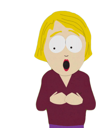 Shocked Linda Stotch Sticker - Shocked Linda Stotch South Park Stickers