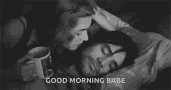 Kiss Good Morning Babe GIF - Kiss Good Morning Babe Coffee GIFs