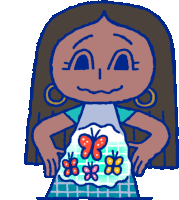 Nervous Lola Half Smiles With Butterflies In Stomach Sticker - Hopeless Romance101 Butterfly Stomach Stickers