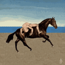 classical art weird gallop horse person