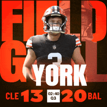 a poster for a football game between the cleveland browns and york