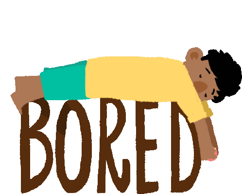 Bored Boy Sticker - Monkeys Best Friend Bored Google Stickers