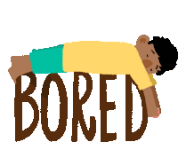 Bored Boy Sticker