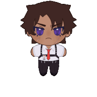a cartoon character with a badge on his chest that says ' i '