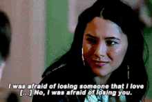 a woman is talking about losing someone she loves