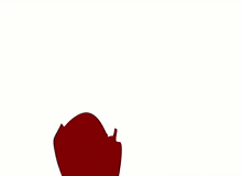 a red background with a white circle on it