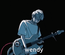 a cartoon of a person 's foot with the word wendy on it