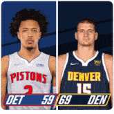 Detroit Pistons (59) Vs. Denver Nuggets (69) Half-time Break GIF - Nba Basketball Nba 2021 GIFs