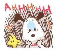 a drawing of snoopy and woodstock with the words ahhhh written in red