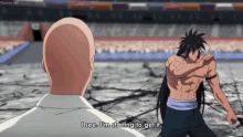 a bald man stands in front of a man with long hair and says i see i 'm starting to get it