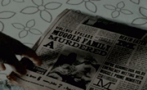 Harry Potter Newspaper Gif Harry Potter Newspaper Muggle Family Murder Discover Share Gifs
