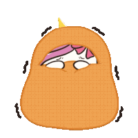 a cartoon drawing of a unicorn wrapped in a pumpkin