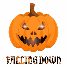falling down fall jack o lantern pumpkin fall leaves