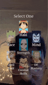a screenshot of a video game where you can select one character