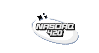 a logo for nasdaq 420 with a white circle