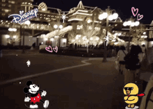 a drawing of mickey mouse and a duck with the words disney channel