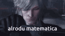 a man is holding a gun with the words alrodu matematica written on the bottom