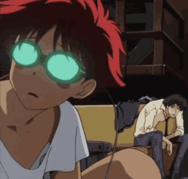 Cowboy Beebop Anime GIF - Cowboy Beebop Anime Glowing Glasses - Discover &  Share GIFs