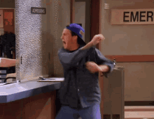 friends matthew perry chandler bing startle angry