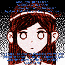 a poster with a girl and the words also if you like to read