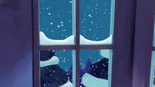 Christmas Window Snow Window GIF