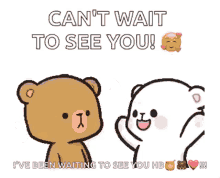 Milk And Mocha Cant Wait To See You GIF - Milk And Mocha Cant Wait To See You Excited GIFs