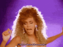 Whitney Houston I Wanna Dance With Somebody GIF - 80s Hair 80s Style Hair Style GIFs