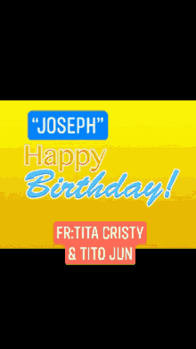 Happy Birthday Joseph GIF - Happy Birthday Joseph Greetings GIFs