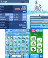 a screenshot of a pokemon game shows a lugia