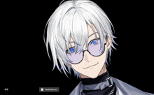 a man with white hair and glasses has a notification on