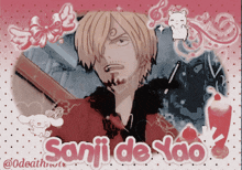 a poster with a picture of a man and the words sanji de yao