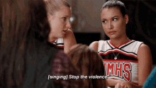 Glee Brittany Pierce GIF - Glee Brittany Pierce Stop The Violence GIFs