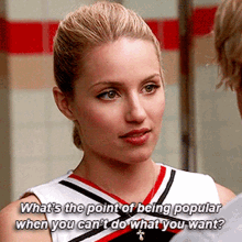 Glee Quinn Fabray GIF - Glee Quinn Fabray Whats The Point Of Being Popular GIFs