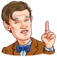 a cartoon drawing of a man in a suit and bow tie