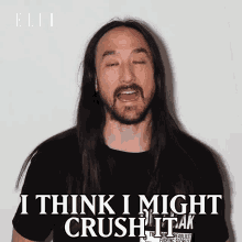 I Think I Might Crush It Steve Aoki GIF - I Think I Might Crush It Steve Aoki Elle GIFs