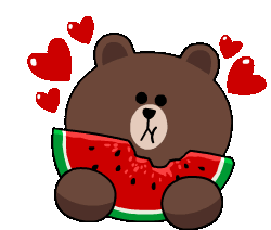 Brown Bear Brown And Cony Sticker - Brown Bear Brown And Cony Hearts Stickers