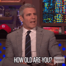 How Old Are You Andy Cohen GIF - How Old Are You Andy Cohen Watch What Happens Live GIFs