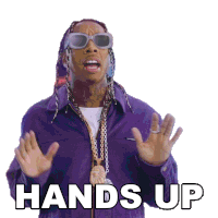 Hands Up Tyga Sticker - Hands Up Tyga Krabby Step Song Stickers