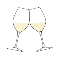 two glasses of champagne with bubbles in them on a white background .