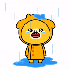 pensive face sympathy pour rain shower loudly crying