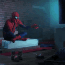 Spiderman Watching Tv GIF