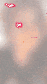 a picture of a woman 's face with the letter l on her face