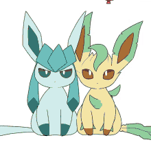 Leafeon Glaceon GIF - Leafeon Glaceon Eeveelution GIFs