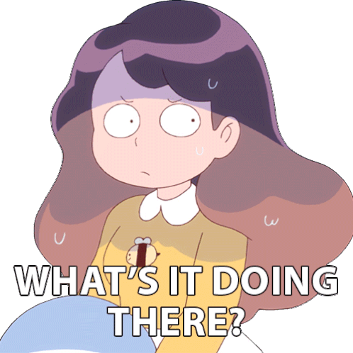Whats It Doing There Bee Sticker - Whats It Doing There Bee Bee And Puppycat Stickers